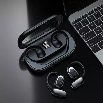 Bluetooth-совместимые наушники-вкладыши Беспроводные наушники Шумоподавление Низкая задержка Регулятор громкости Эргономичные спортивные гарнитуры белый