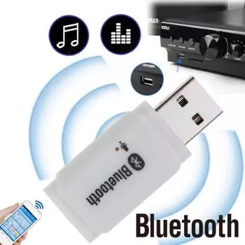 Bluetooth-совместимый 4.0+ беспроводной USB-приемник AUX автомобильный аудиоадаптер Mp3-плеер динамик громкой связи для Android/IOS автомобильный комплект чёрный