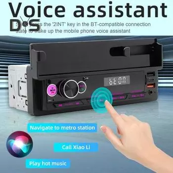 Bluetooth-совместимый автомобильный музыкальный плеер. Звонки в режиме громкой связи. Управление приложением. Функция определения местоположения. Универсальный FM-плеер с держателем для мобильного телефона. чёрный