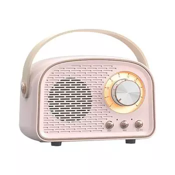 Bluetooth-совместимый динамик, беспроводной винтажный динамик в стиле ретро для семейных поездок на природу, вечеринок, офисного стола, дома, спальни, кухни зелёный