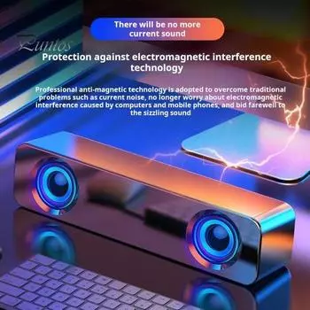 Bluetooth-совместимый динамик Музыкальный плеер со стабильным подключением к источнику света Домашнее видео Настольный беспроводной звуковой динамик A