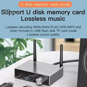 Bluetooth-совместимый передатчик 5.3, приемник, две антенны с низкой задержкой, AUX 3,5 мм, оптический Hi-Fi аудиоадаптер, пульт дистанционного управления для ТВ-ПК