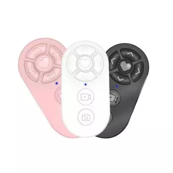 Bluetooth-совместимый пульт дистанционного управления спуском затвора Беспроводное управление селфи-спуском Пульт дистанционного управления камерой Спуск затвора для телефона белый