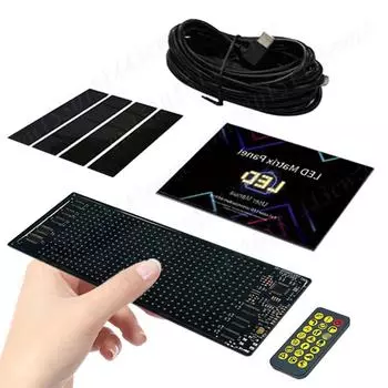 Bluetooth светодиодная матричная пиксельная панель с управлением через приложение, светодиодный экран, водонепроницаемый IP65, прокрутка сообщений RGB, гибкий светодиодный автомобильный знак