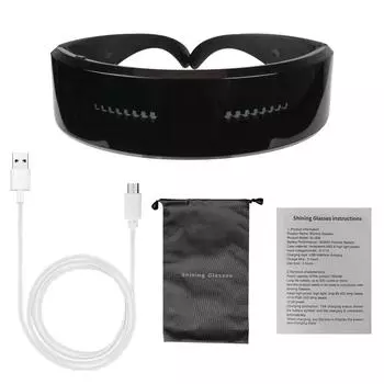 Bluetooth светодиодные светящиеся очки реквизит для вечеринки, бара, фестиваля, выступления, сделай сам, блестящие электронные футуристические очки чёрный