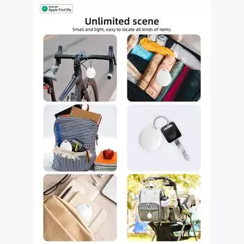 Bluetooth-трекер, поиск ключей и метки для отслеживания предметов. Сертификация MFI для автомобильных ключей и сумок для телефонов. 1-Pack белый