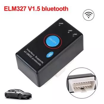 Bluetooth V1.5 детектор автомобильный диагностический инструмент ELM327 считыватель кодов автомобильный диагностический сканер для IOS/Android интерфейсный адаптер OBD2 Black