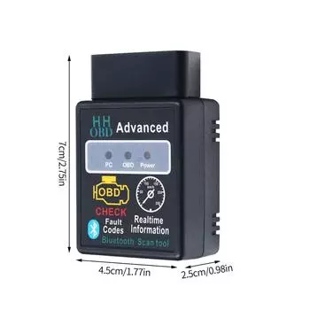 Bluetooth V1.5 Mini Elm327 OBD2 сканер OBD автомобильный диагностический инструмент считыватель кодов для Android Windows Symbian английский чёрный