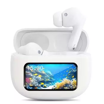 Bluetooth Wireless Earphones [2025 Bluetooth 6.0 with Touchscreen] ANCENC Noise Cancelling, Long Playtime, 13mm Large Diameter, Automatic Pairing,