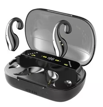 Bluetooth воздушная проводимость беспроводные инновации в костной проводимости открытые наушники с утечкой звука, которые не блокируют ваш Bluetooth цифровой светодиод мгновенный