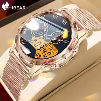 Bluetooth-звонок Смарт-часы для мужчин и женщин Мониторинг здоровья Спорт Фитнес-трекер Голосовой помощник с искусственным интеллектом Водонепроницаемые Смарт-часы