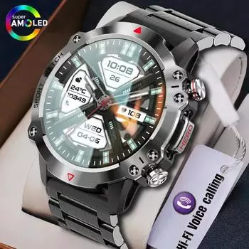 Bluetooth-звонок Смарт-часы для мужчин с индивидуальным циферблатом, аккумулятор 450 мАч, 100+спортивный режим, 1,39 дюйма, спортивные смарт-часы для мужчин и женщин + коробка