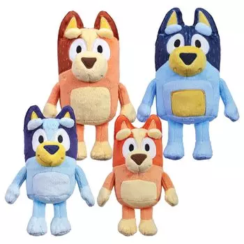 Bluey Heeler Family Plush Set 4 плюшевые фигурки эксклюзивно для Amazon 7-8