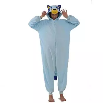 Bluey Onesies женские пижамы Кигуруми мультфильм цельный косплей костюм для Хэллоуина S синий