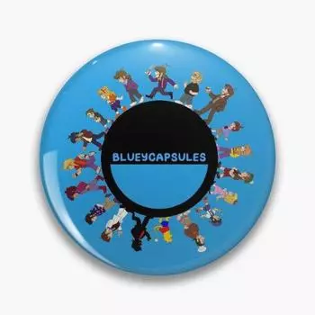 Blueycapsules, персонализируемая мягкая булавка на пуговицах, брошь для влюбленных, одежда, милые украшения, подарок с героями мультфильмов, женская шляпа, декор, булавка на лацкан, металлический значок
