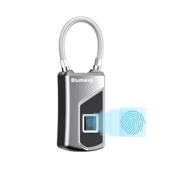Blumway Smart Fingerprint Authentication Touch Stainless USB Shared для нескольких человек Can Register 10 типов международных потребностей домашнего офиса серебряный