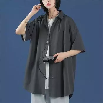 blusas mujer de moda 2022, летние топы, женские рубашки, женские рубашки больших размеров, блузки, топы, женская блузка с короткими рукавами S серый