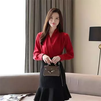 blusas mujer de moda 2022 летние женские рубашки женская белая рубашка с длинным рукавом блузки топы шикарная женская блузка с длинными рукавами S зелёный