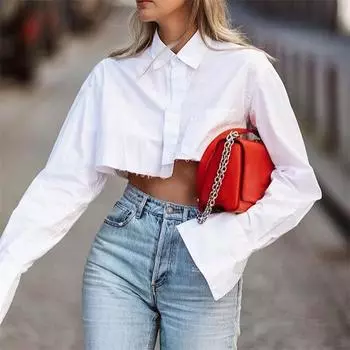 blusas mujer de moda 2022, летний топ, женские рубашки, женская белая рубашка, блузки, топы, шикарная женская блузка с длинными рукавами S чёрный