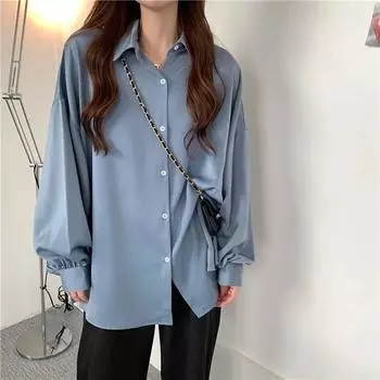 blusas mujer de moda 2022, летний топ, женские шифоновые рубашки, женские белые рубашки, блузки, топы, шикарная женская блузка с длинными рукавами S синий