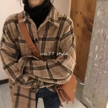 blusas mujer de moda 2022, топ, женские рубашки, женская клетчатая рубашка, блузки, топы с длинными рукавами, шикарная женская одежда vetement femme S оранжевый