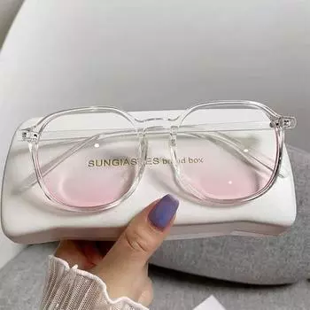 Blush Glasses Female Vegetarian Self-blush Anti-blue Light Glasses Large Face Show Small Fashion Tide