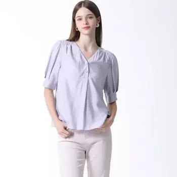 Блуза Shs Miss Lady V с V-образной сборкой white (WH)/55