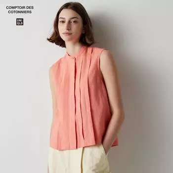 Блуза UNIQLO из смесового льна без рукавов