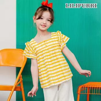 Блуза в клетку Lilypuri Greenery, желтая Yellow/140