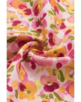 Блузка Azura Exchange с цветочным принтом и воротником-стойкой M оранжевый