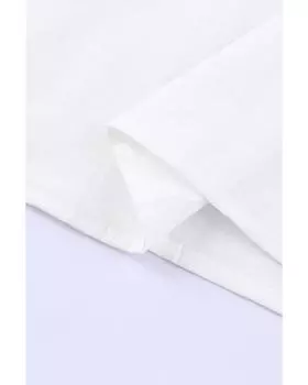 Блузка Azura Exchange с вышитыми воланами и рукавами-фонариками S белый