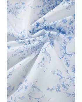 Блузка Azura Exchange Sky Blue Floral с рукавами 3/4 и завязывающимся воротником L небесно-голубой