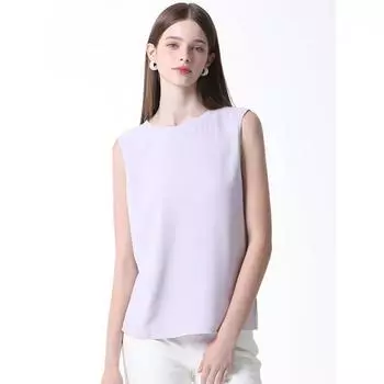 Блузка без рукавов Shs Miss с круглым вырезом, цена 118 000 вон Light Violet (LV)/55