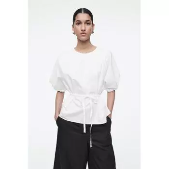 Блузка COS Japan с пышными рукавами и поясом white/38