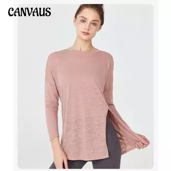 Блузка для йоги, женская, с длинным рукавом, свободная, одежда для фитнеса, быстросохнущая, беговая, тренировочная, топ S/M белый