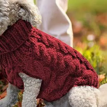 Блузка для питомца Милая износостойкая акриловая волокнистая теплая кофта для питомца для вечеринки L розовый