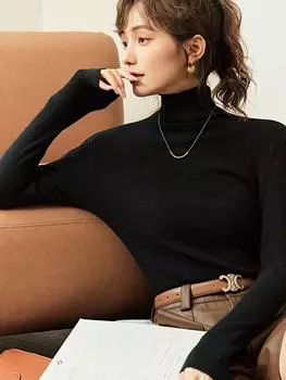 Блузка Mishow для женщин, новинка 2024 года, элегантный тонкий утолщенный теплый пуловер с длинными рукавами в корейском стиле, топы MXC52Z0318