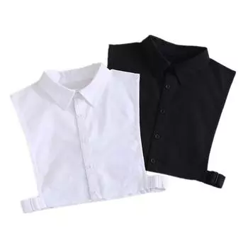 Блузка с поддельным воротником, рубашка, однотонная, большого размера, с универсальным внутренним поддельным воротником, независимая упаковка