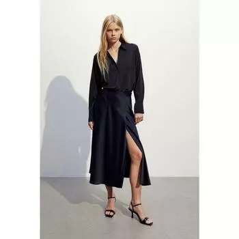 Блуза с воротником HMV, черная 0939703044 XSEUR XSP