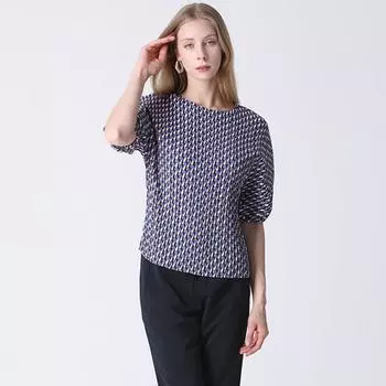 Блузка Shs Miss с геометрическим принтом и складками Ocean Blue (BL)/55