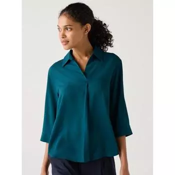 Блузка Uniqlo Rayon Skipper Collar, часть 7 55 GREEN/WOMEN XS
