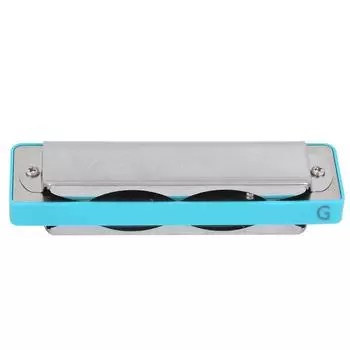 Блюзовая губная гармошка 10 отверстий, губная гармошка, тональность G, основа с гальваническим покрытием, подарки для начинающих, музыкальный синий