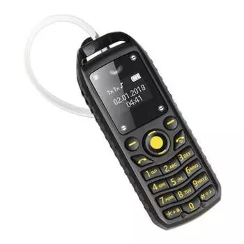 BM25 Мини-телефон GSM Многоязычный ЖК-экран Низкое излучение Подвесной дизайн Функция вызова с кнопочной клавиатурой Карманный мобильный телефон с двумя SIM-картами и двумя режимами ожидания чёрный