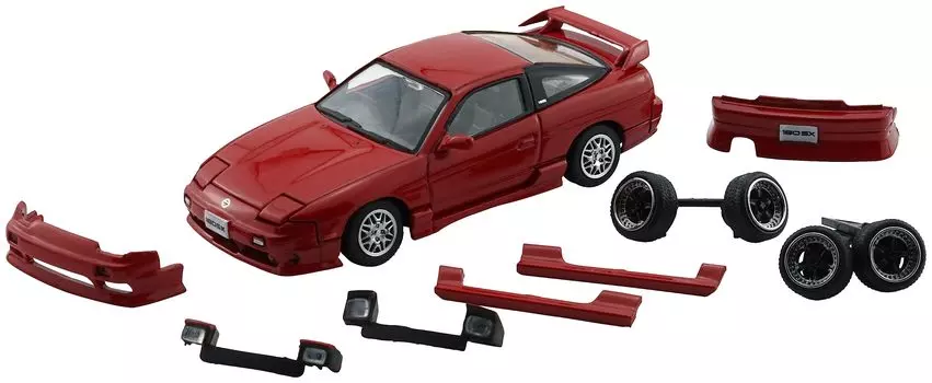 BM CREATIONS Nissan Silvia 180SX Red RHD Finished Product 1/64 красный