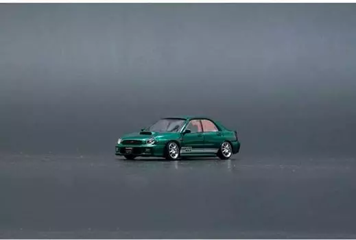 BM CREATIONS Subaru Impreza WRX 2001 Custom Green JDM RHD Готовый продукт 64B0070 1/64