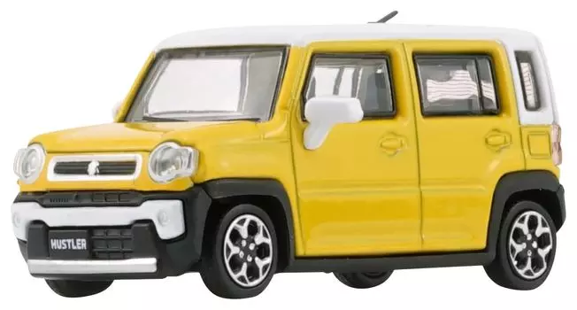 BM CREATIONS Suzuki Hustler 2019 Active Top RHD Готовый продукт 1/64 Желтый/Белый