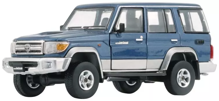 BM CREATIONS Toyota Land Cruiser LC76 Blue Завершенный продукт 1/64 (Правый руль)