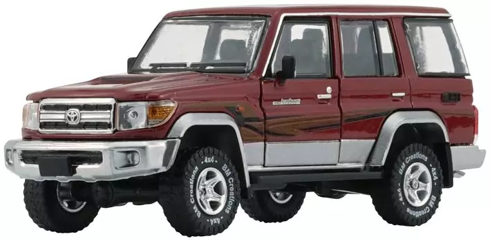 BM CREATIONS Toyota Land Cruiser LC76 темно-красный с правым рулем Готовый продукт 1/64