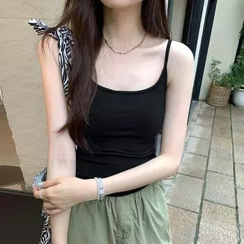 BM Fancy Big Neckline Clavicle Summer Bra Top Black S(35.00 kg-46.00 kg)