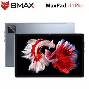 BMAX MaxPad I11 Plus 16 ГБ(8 ГБ ОЗУ + расширение 8 ГБ) 256 ГБ ПЗУ, 10,4-дюймовый восьмиядерный процессор T606, Android 13, двойной Wi-Fi, 4G Lte, SIM-карта для планшета